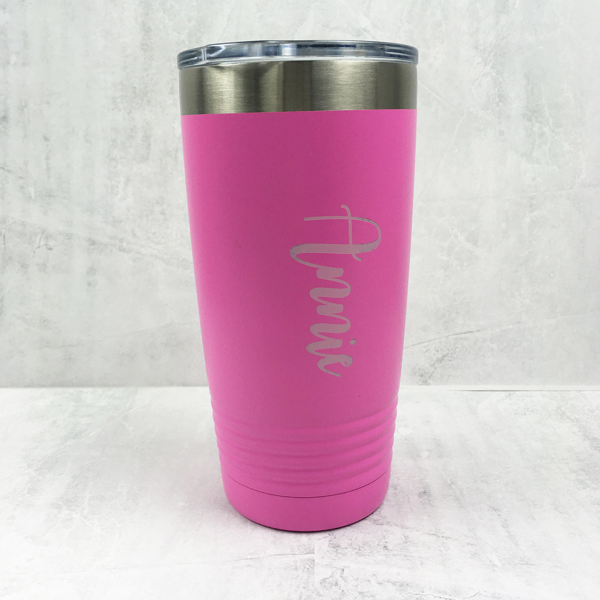 Name or Logo etched on side of insulated cup