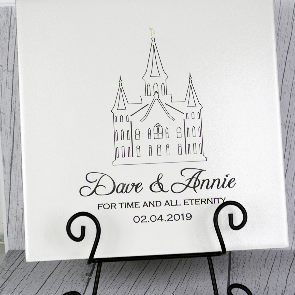 Etched and colored in tile